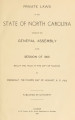 Private laws of the state of North Carolina passed by the General Assembly at its session of ...[1905] Laws, etc.