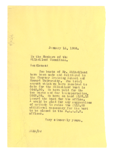 Letter from W. E. B. Du Bois to the members of the Milholland Bust Committee