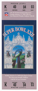 Ticket to Super Bowl XXII