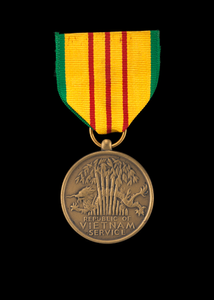 Republic of Vietnam Service medal issued to First Lieutenant John E. Warren Jr.