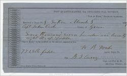 Receipt for payment from John Cocke to B. J. Curry for taxes, Greene County, Alabama, March 3, 1864