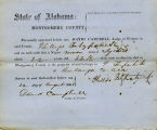 Montgomery County, Alabama Slave Holder Affidavits: August 22, 1861