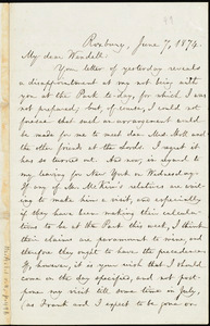 Letter from William Lloyd Garrison, Roxbury, [Mass.], to Wendell Phillips Garrison, June 7, 1874