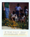 Children petting Dog, St. Peter Claver Church, Huntington, West Virgina, undated