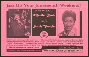 Flyer: Jazz Up Your Juneteenth Weekend