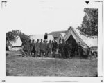 [Antietam, Md. President Lincoln with Gen. George B. McClellan and group of officers]