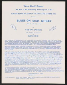 Flyer for Blues on 125th Street