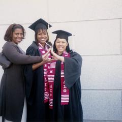 Three women at 2002 graduation