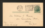 Correspondence, 1918-1939. Correspondence, 1922 Feb. 8. (Box 1, Folder 34)