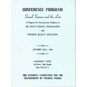 Thumbnail for Social science and the law A program for resolving the problems of de facto school segregation and insuring quality education.