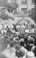 Martin Luther King Jr. addressing the crowd in front of the capitol in Jackson, Mississippi, at the end of the March Against Fear begun by James Meredith.