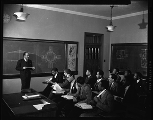 Electrical machines class, probably at Howard University : cellulose acetate photonegative.