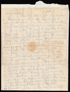 Thumbnail for Letter from Caroline Weston, Worcester, [Mass.], to Deborah Weston, [1837?]