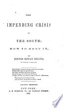 The impending crisis of the South: how to meet it
