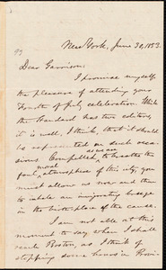 Letter from Oliver Johnson, New York, [N.Y.], to William Lloyd Garrison, June 30, 1853