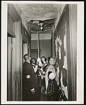 This is home??? Members of NAACP youth and college units, currently waging a campaign to improve conditions in Central Harlem, New York City, inspect hallway on West 133rd Street. Students found defective plumbing, exposed electrical wires, laths showing through plaster, inadequate heat, poor water pressure and unsuitable fire escapes. The are pressing Mayor Wagner and Governor Rockefeller for action.