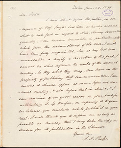 Correspondence between A. A. Phelps, W. S. Porter, and E. A. Andrews, January 20 - Feburary 13, 1838