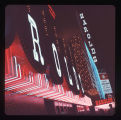 Harold's club marquee lights at night, Reno, Nevada, October 1967