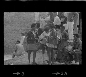 Group of spectators at Black student rally in Franklin Park