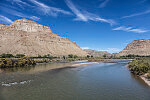 Colorado River view between the towns of Rifle and Palisade in Mesa County, Colorado