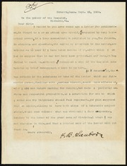 Copy of a letter] To the editor of the Despatch [sic] [typescript