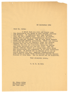 Letter from W. E. B. Du Bois to Mbonu Ojike