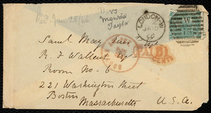 Letter from Mentia Taylor, [London], to Samuel May, Oct. 11th, [1865]