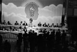 Florence Griffith Joyner speaking at an event for the United Negro College Fund in Huntsville, Alabama.