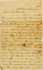 Letter, William O. Feemster to Alex W. Feemster; 9/28/1864