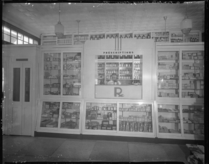 Pinkett's Drug Store, '39 [prescriptions counter : cellulose acetate photonegative]