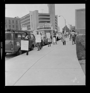 Philadelphia NAACP members picketing outside the 58th annual Boston convention