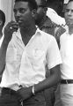 Stokely Carmichael addressing a crowd in front of the Neshoba County Library in Philadelphia, Mississippi, during the "March Against Fear" begun by James Meredith.