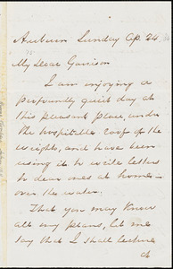 Thumbnail for Letter from George Thompson, Auburn, [New York], to William Lloyd Garrison, [1864] Ap[ril] 24