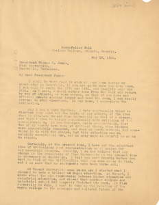 Letter from W. E. B. Du Bois to Thomas E Jones