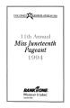 11th Annual Miss Juneteenth Pageant program