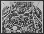 Thumbnail for American troops on way to Liberia, Africa. The American soldiers shown here on the deck of a transport, composed chiefly of Negro units, are headed for Liberia, African Negro Republic, after the U.S. government entered into an defense agreement with Liberia. Air bases are being established for the protection of the country, which was founded in 1821 by Negro freedmen under the auspices of the United States