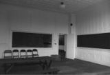 Lincoln School: classroom with pressed-tin walls.