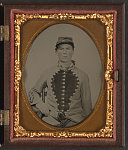 [Unidentified soldier of Co. D, 17th Virginia Infantry Regiment in uniform]