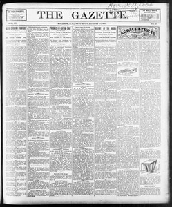 Thumbnail for The Gazette. (Raleigh, N.C.), Vol. 9, No. 28, Ed. 1 Saturday, August 28, 1897