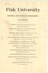 Fisk University General Anniversary Programme