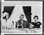 [Mrs. Medger Evers and Mr. Charles Evers, wife and brother of slain negro leader, and Mrs. Ruby Hurley address meeting for the NAACP]