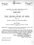 Resolutions of the legislature of Ohio