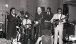 Al Reese and his band performing in a club, Los Angeles, 1987