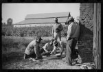 [Untitled photo, possibly related to: Negroes shooting craps behind tenant house, disposing of their cotton money on Saturday afternoon, Marcella Plantation, Mileston, Mississippi Delta, Mississippi]