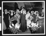 Charlotta Bass attends a wedding at the Second Baptist Church, circa 1941/1950, Los Angeles