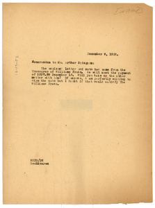 Letter from W. E. B. Du Bois to Arthur Spingarn