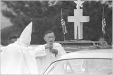 Klansmen at a Ku Klux Klan rally in Montgomery, Alabama.