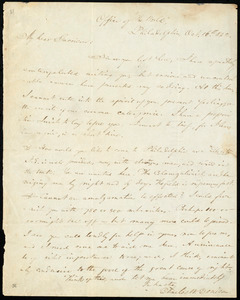 Thumbnail for Letter from Charles Wheeler Denison, Office of "The World," Philadelphia, [Pa.], to William Lloyd Garrison, Oct. 16th, [18]32