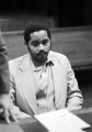 Anthony Ray Hinton sitting in the courtroom during his capital murder trial in Birmingham, Alabama.