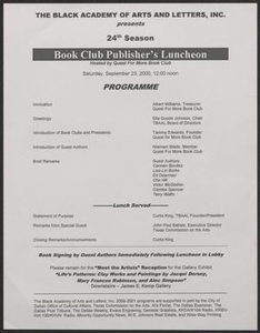 Program: Book Club Publisher's Luncheon